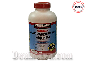 Điều Trị Khớp Kirkland Glucosamine 375 viên: Glucosamine và MSM là 1 hợp chất bổ hiệu quả trong việc hỗ trợ khả năng vận động, bôi trơn các khớp xương, duy trì trạng thái khỏe mạnh cho sụn và các tế bào xương. Giảm giá 510.000đ
