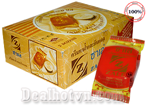 Lố 12 hộp kem làm trắng da mặt, trị nám và tàn nhang thương hiệu nổi tiếng Zale – hàng nhập khẩu từ Thái Lan. Giá 125.000đ/lố.