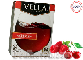 Rượu vang Peter Vella Delicious Red 5 lít hàng nhập từ Mỹ. Giá 650.000đ