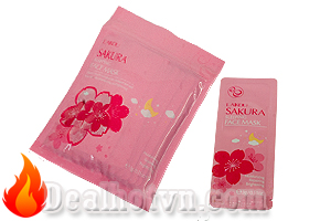 Combo 15 gói Mặt Nạ Ngủ Hoa Anh Đào Sakura Sleeping Face Mask Laiko giúp làm mờ thâm nám, cải thiện làn da khô, xỉn màu. Giá 59.000đ.