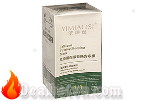 Mặt nạ ngủ dạng thạch Collagen Yimiaosi làm săn chắc và chống lão hóa da (nâng cơ/dưỡng trắng/khóa ẩm/cấp nước) hộp 20 gói giá 65.000đ.