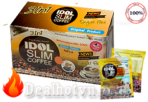 Idol Slim Coffee 3in1 – chính hãng Thái Lan (mẩu mới) giúp giảm cân thành công. Sản phẩm có hương vị cực kỳ thơm ngon, dễ uống, với thành phần được chiết xuất 100% từ thiên nhiên. Giá 150.000đ.