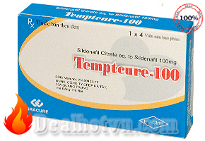 Thuốc hỗ trợ cương & kéo dài thời gian Temptcure 100mg chính hãng Ấn Độ