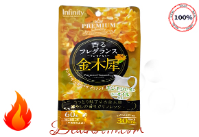 Viên uống thơm cơ thể Infinity Premium hương quế hoa (gói 60 viên) chính hãng Nhật
