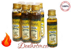 Dầu thảo dược Gừng Yellow Oil Green Herb hàng nội địa Thái Lan 24cc/chai. Giá 95.000đ