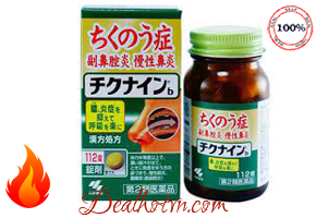 Viên uống điều trị viêm xoang mãn tính Chikunain Kobayyashi chính hãng Nhật Bản hộp 112 viên