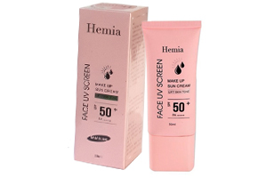 Kem chống nắng HEMIA 50ml dưỡng trắng nâng tone SPF50+ tự nhiên, thấm mướt nhanh, mịn màng chính hãng Hàn Quốc
